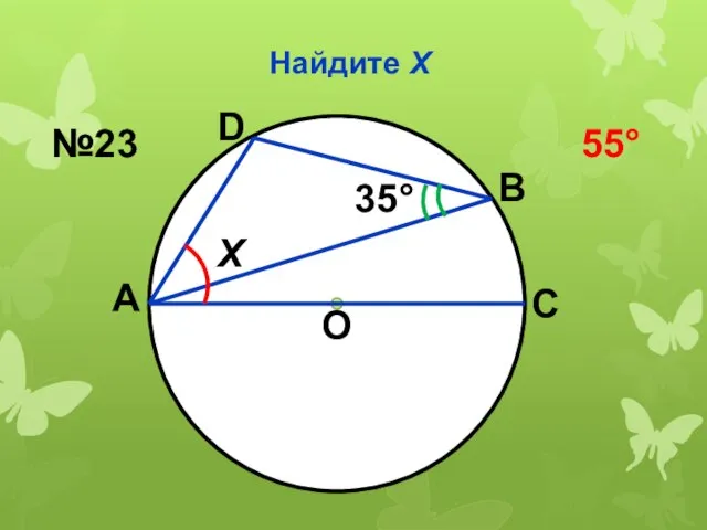 Найдите Х О 35° Х А С В D №23 55°