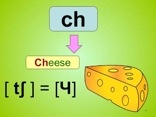 ch Cheese [ tʃ ] = [Ч]