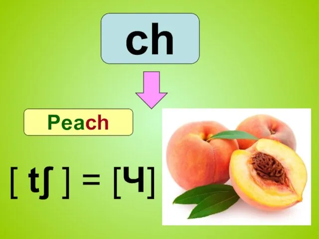 ch Рeach [ tʃ ] = [Ч]