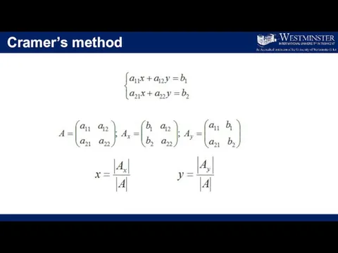 Cramer’s method
