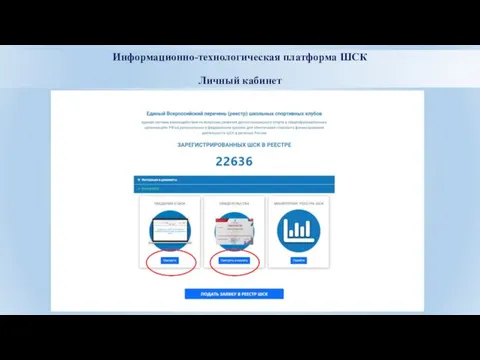 Информационно-технологическая платформа ШСК Личный кабинет