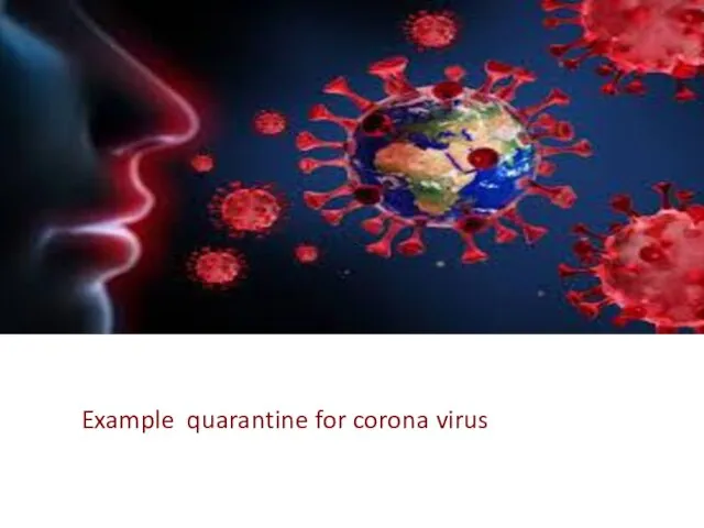 Example quarantine for corona virus