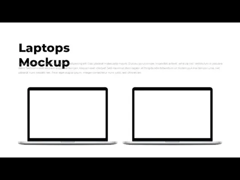 Laptops Mockup Lorem ipsum dolor sit amet, consectetur adipiscing elit. Cras placerat