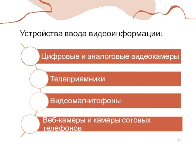 Устройства ввода видеоинформации: