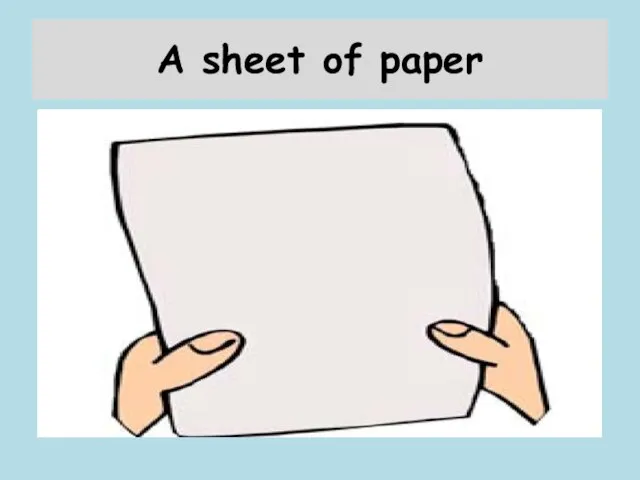 A sheet of paper