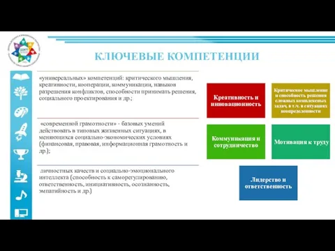 КЛЮЧЕВЫЕ КОМПЕТЕНЦИИ