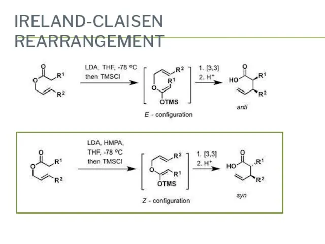 IRELAND-CLAISEN REARRANGEMENT