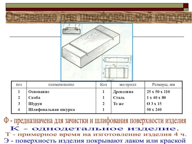 Основание для шлифовальной колодки Ф - предназначена для зачистки и шлифования поверхности