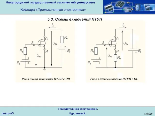 Нижегородский государственный технический университет Кафедра «Промышленная электроника» слайд 9 «Твердотельная электроника». Курс