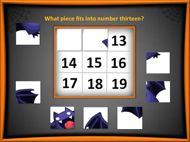What piece fits into number thirteen?