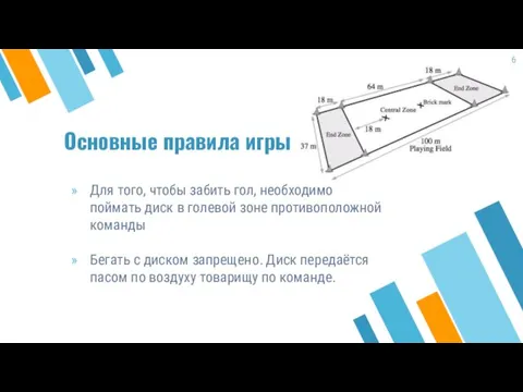 Основные правила игры Для того, чтобы забить гол, необходимо поймать диск в