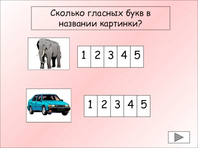 Сколько гласных букв в названии картинки? Сколько гласных букв в названии картинки?