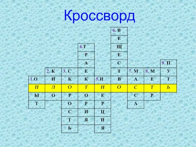 Кроссворд