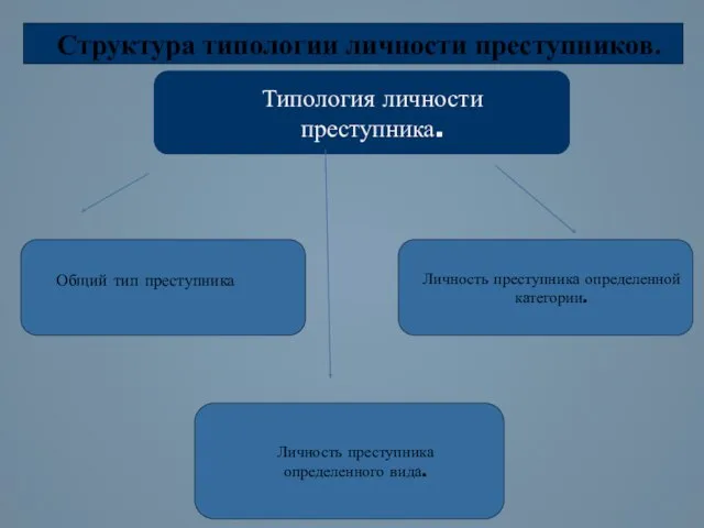 Структура типологии личности преступников. Типология личности преступника. Личность преступника определенной категории. Личность