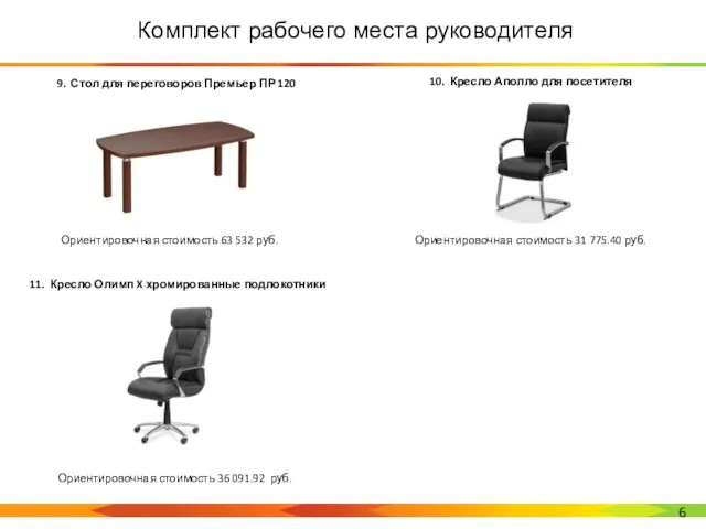 9. Стол для переговоров Премьер ПР 120 Ориентировочная стоимость 63 532 руб.