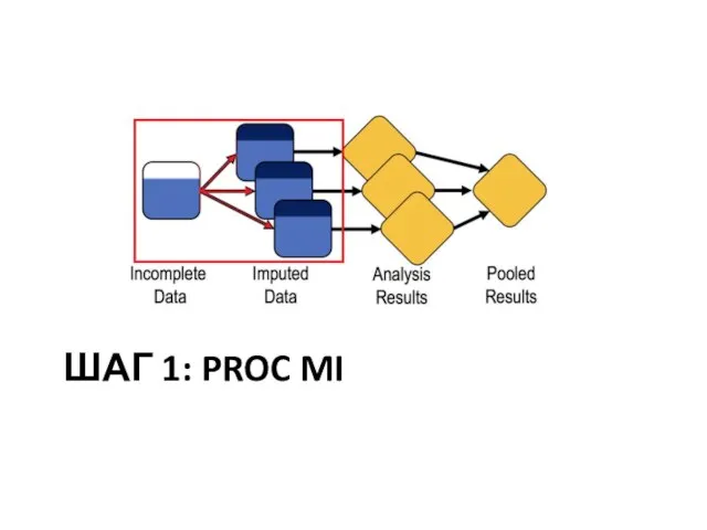 ШАГ 1: PROC MI