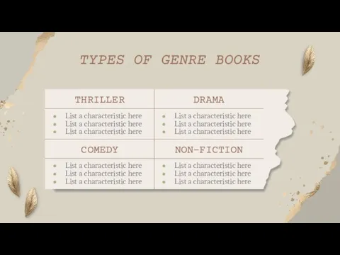 TYPES OF GENRE BOOKS