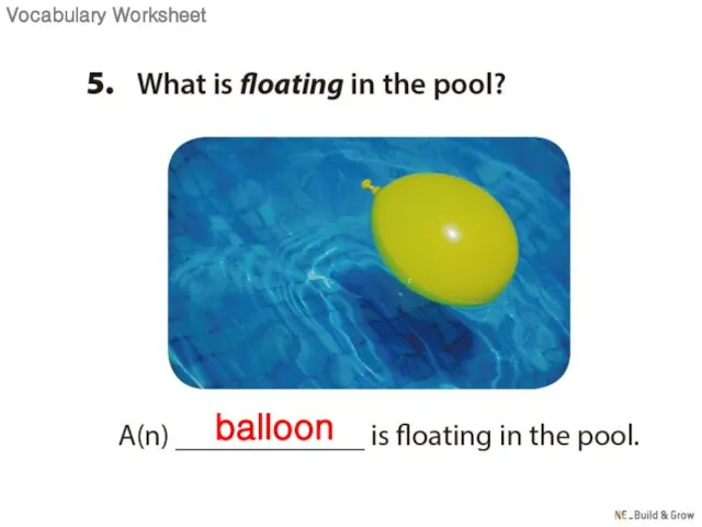 balloon Vocabulary Worksheet