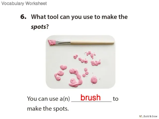 brush Vocabulary Worksheet