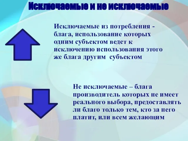 Исключаемые и не исключаемые