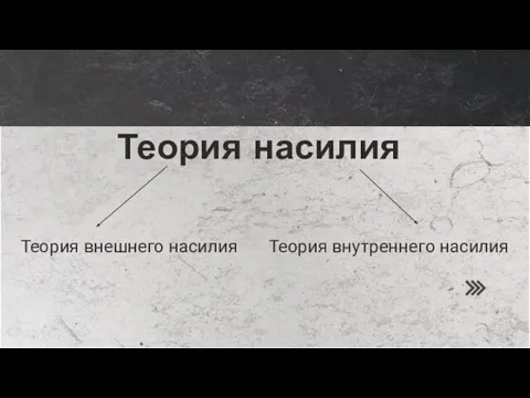 Теория внешнего насилия Теория насилия Теория внутреннего насилия