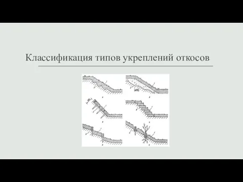 Классификация типов укреплений откосов