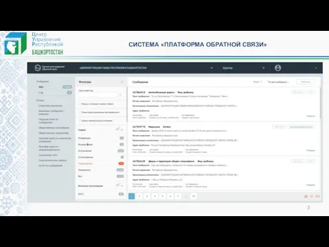 СИСТЕМА «ПЛАТФОРМА ОБРАТНОЙ СВЯЗИ»