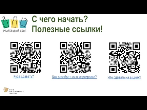 С чего начать? Полезные ссылки! Как разобраться в маркировке? Что сдавать на акциях? Куда сдавать?