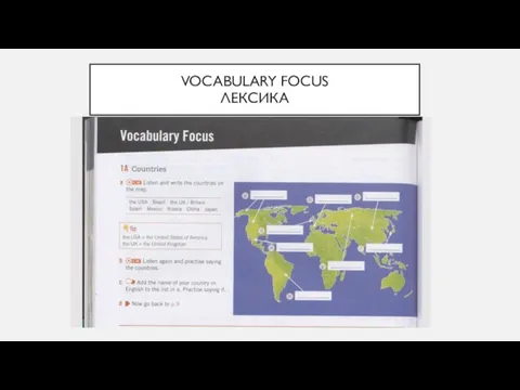 VOCABULARY FOCUS ЛЕКСИКА