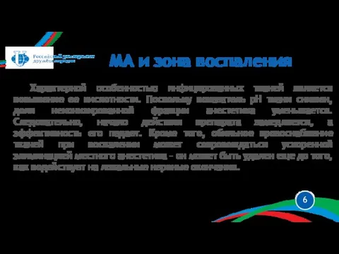 Характерной особенностью инфицированных тканей является повышение ее кислотности. Поскольку показатель рН ткани