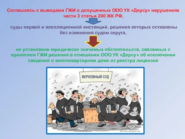 Соглашаясь с выводами ГЖИ о допущенных ООО УК «Дерсу» нарушениях части 3