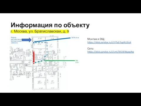 Информация по объекту г. Москва, ул. Братиславская, д. 9 ЭЩ 10 м