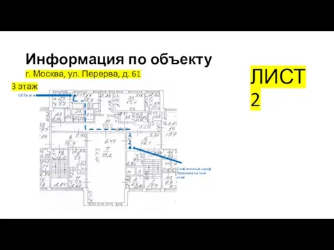 Информация по объекту г. Москва, ул. Перерва, д. 61 ЛИСТ 2 3