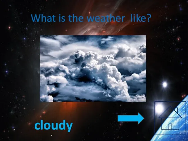 What is the weather like? cloudy