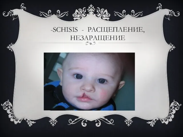 -SCHISIS - РАСЩЕПЛЕНИЕ, НЕЗАРАЩЕНИЕ