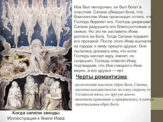 Когда запели звезды Иллюстрация к Книге Иова религиозная мистика; образ Бога, Сатаны.