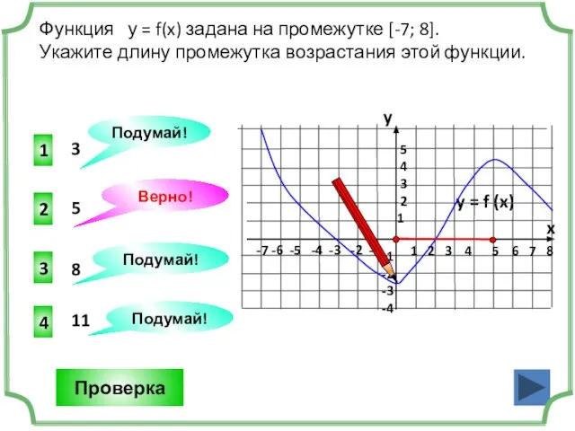 1 4 3 3 Функция у = f(x) задана на промежутке [-7;