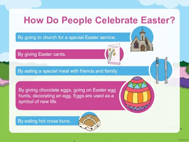 How Do People Celebrate Easter? By going to church for a special