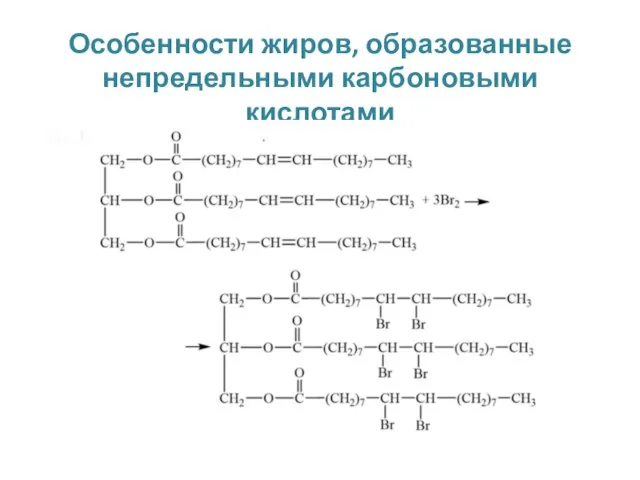 Особенности жиров, образованные непредельными карбоновыми кислотами