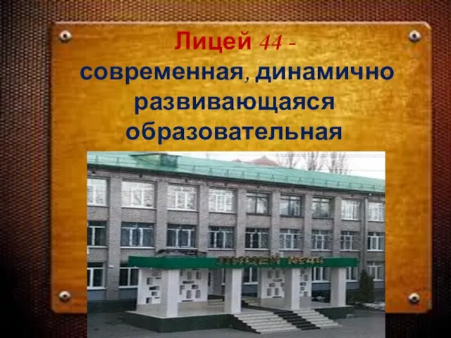 Лицей 44 - современная, динамично развивающаяся образовательная организация города Липецка.