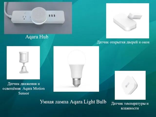 Aqara Hub Датчик температуры и влажности Датчик движения и освещёния Aqara Motion