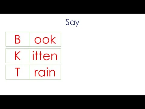 Say B ook K itten T rain