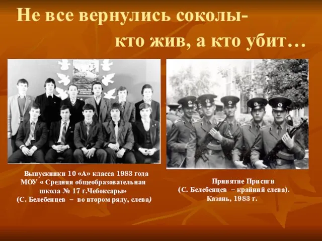 Принятие Присяги (С. Белебенцев – крайний слева). Казань, 1983 г. Не все