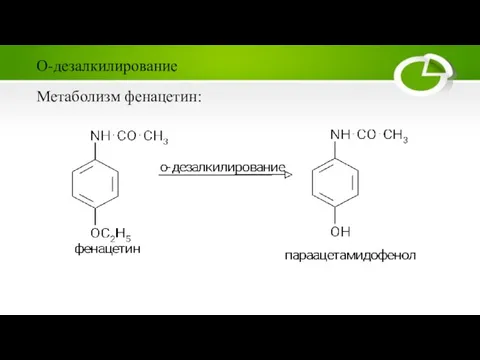 Метаболизм фенацетин: О-дезалкилирование