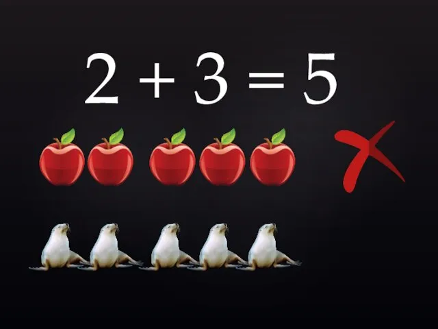 2 + 3 = 5