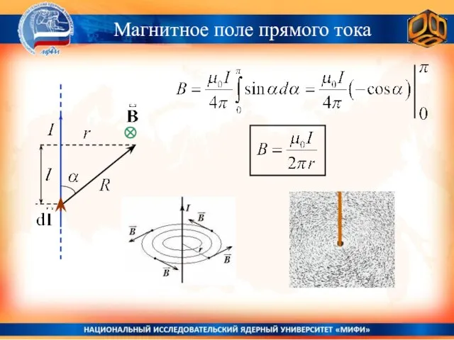 Магнитное поле прямого тока