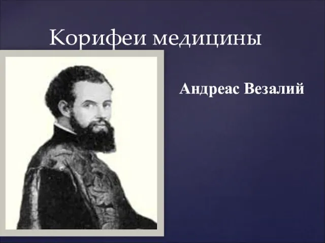 Андреас Везалий Корифеи медицины