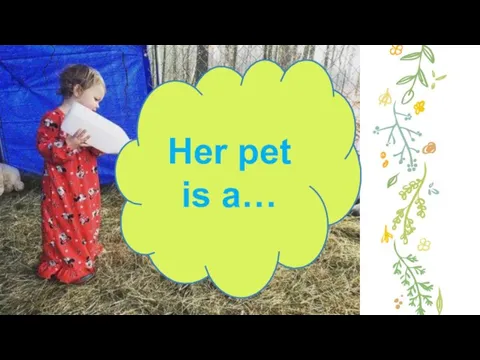 Her pet is a…