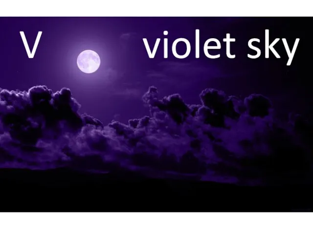 V violet sky