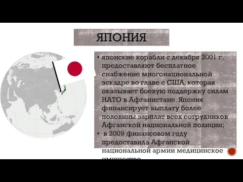 японские корабли с декабря 2001 г. предоставляют бесплатное снабжение многонациональной эскадре во